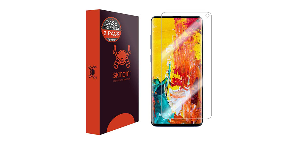 Skinomi TechSkin [2-Pack] (Case Compatible) Clear  for Samsung Galaxy S10 6.1 