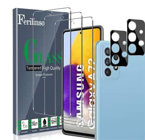 Ferilinso 3 Pack screen protector galaxy A72