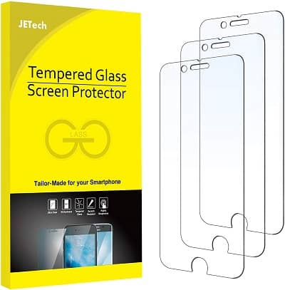 JETech 3-Pack for iPhone SE 2020, iPhone 8, iPhone 7, iPhone 6s, and iPhone 6, Tempered Glass Film, 4.7-Inch