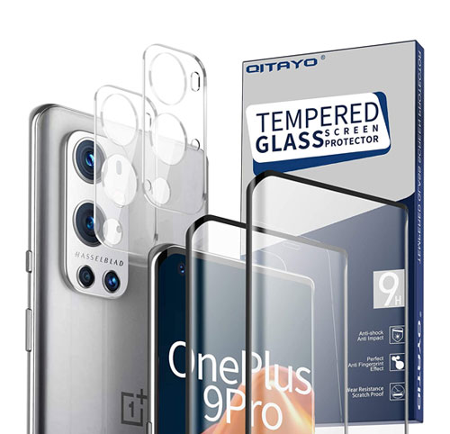 QITAYO OnePlus 9 Pro Tempered Glass and Camera Protector