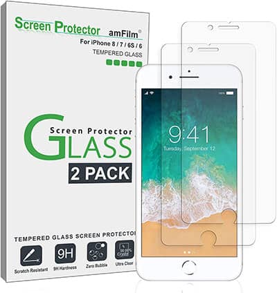 amFilm Glass for iPhone 8, 7, 6S, 6 