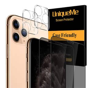 UniqueMe tempered glass with iPhone 11 camera protector