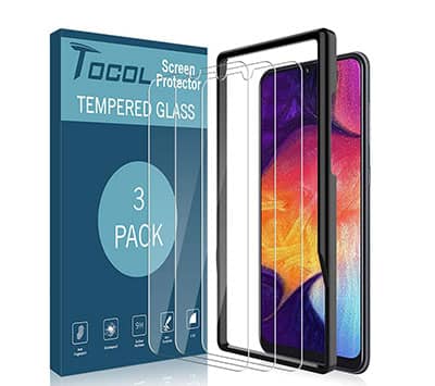 TOCOL Samsung Galaxy A50 A30 Screen Protector Tempered Glass
