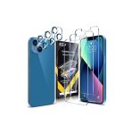 EGV Screen Protector for iPhone 13 6.1-inch [Premium Tempered Glass] with 3 Pack Camera Lens Protector