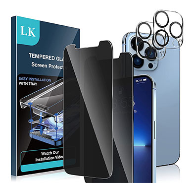 LK iPhone 13 pro max screen protector privacy glass