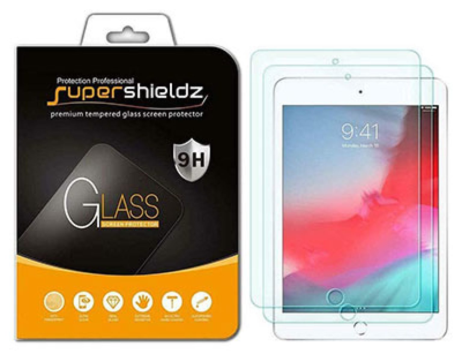 Best iPad mini 5 screen protector [Tempered Glass] Screen Protector Hub