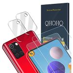 QHOHQ 2 Pack Screen Protector with Camera Lens Protector