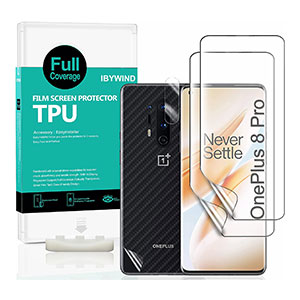 Ibywind Screen Protector with Camera Lens Protector &Back Carbon Fiber Film Protector