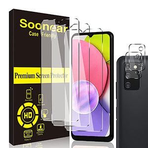 Soonear screen protector with Samsung A03s camera lens protector
