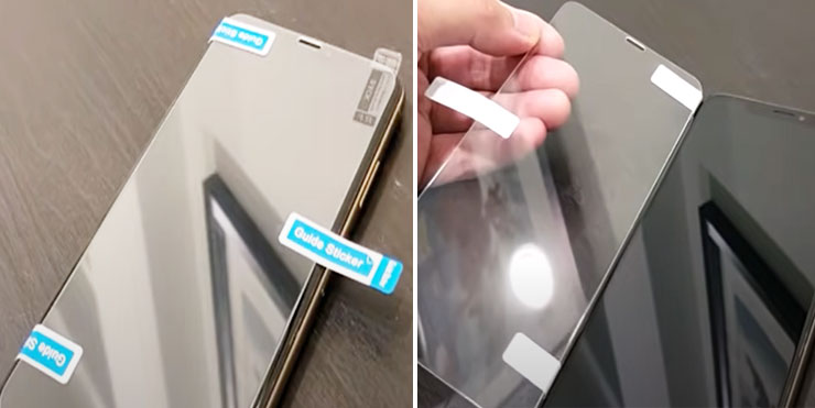 guide stickers apply a screen protector  