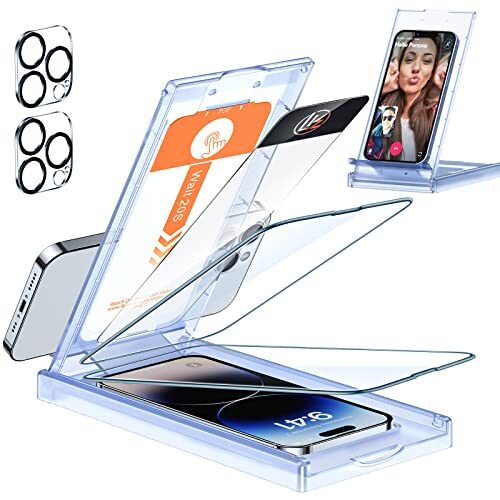 LK iPhone 14 Pro Max Screen Protector with Camera Lens Protector
